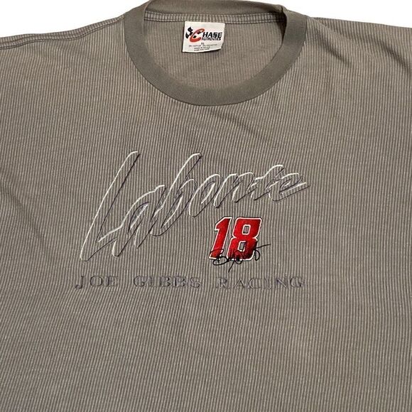 Vintage Chase Authentics Bobby Labonte #18 Joe Gibbs Racing Ribbed Shirt Men XL - Picture 3 of 11